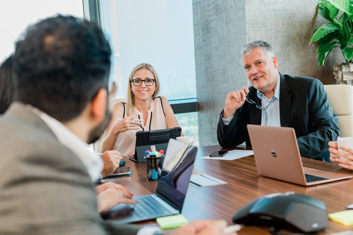 Business people in a modern office enviroment