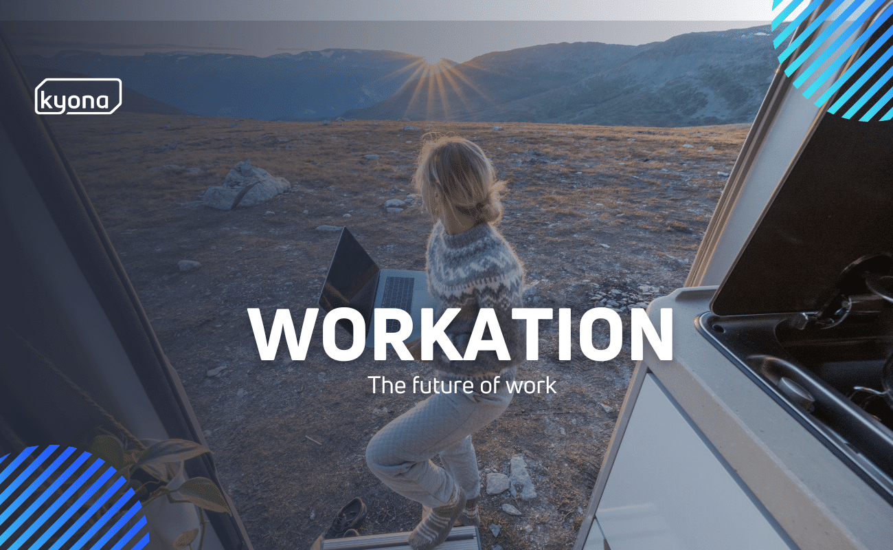 Workation - The future of work a person working and traveling